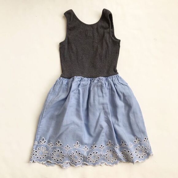 Gap kids ribbed/eyelet mix dress EUC M(8-9Y) - Picture 5 of 5